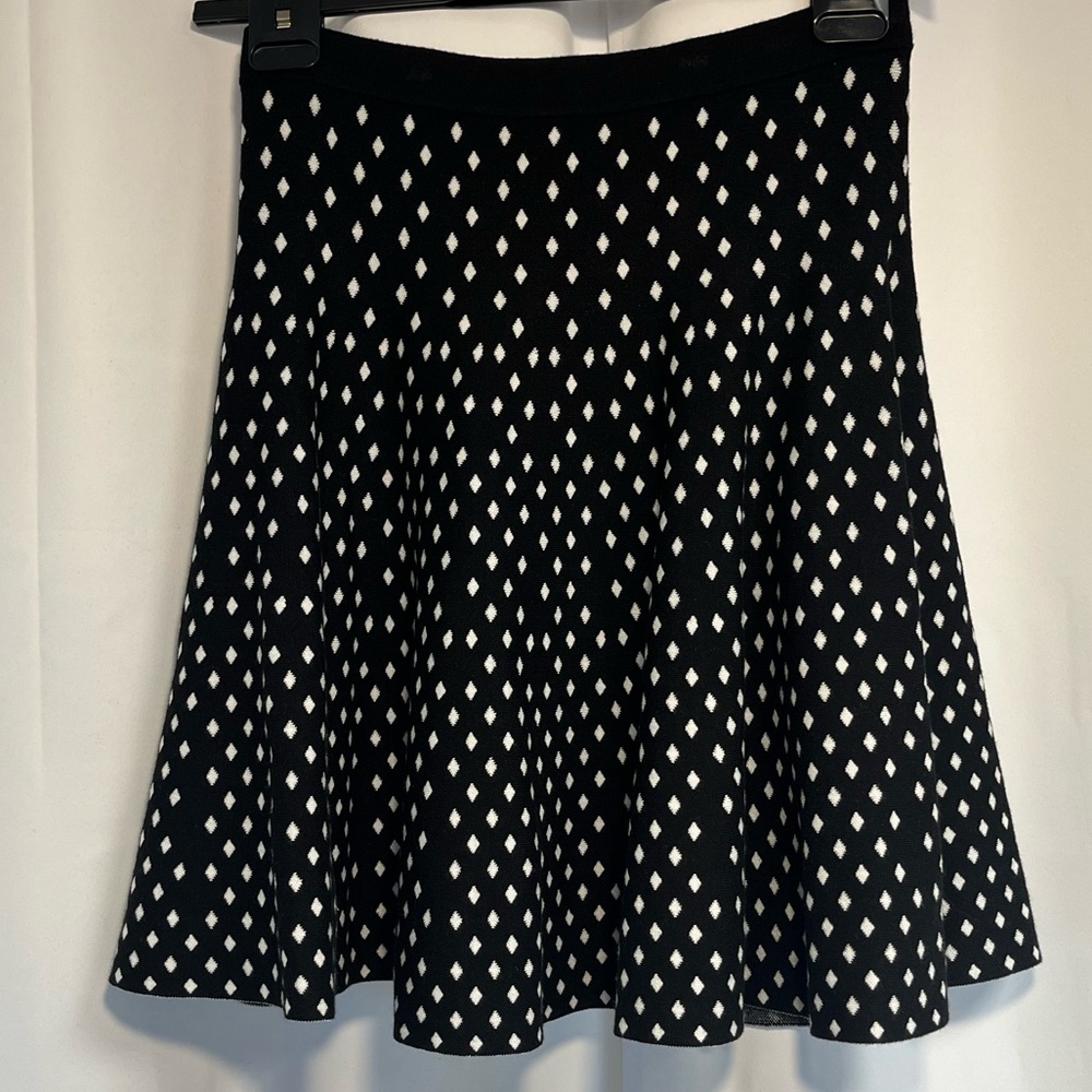 Saks Fifth Avenue Black and White Skater Skirt